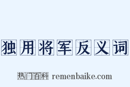 独用将军反义词是什么意思的图片